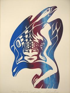 Eagle, shamanic art, transformation, Alaskan Art, Tresham Gregg, 