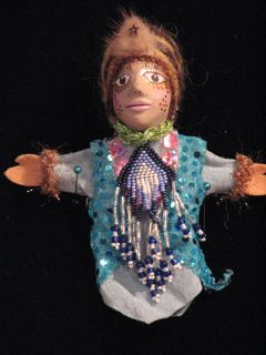 handmade Goddess Art finger puppet