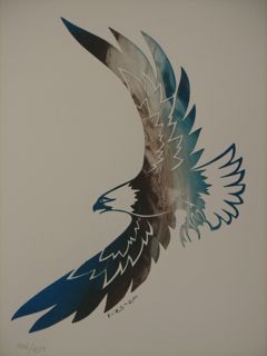 eagles, original prints, alaskan art