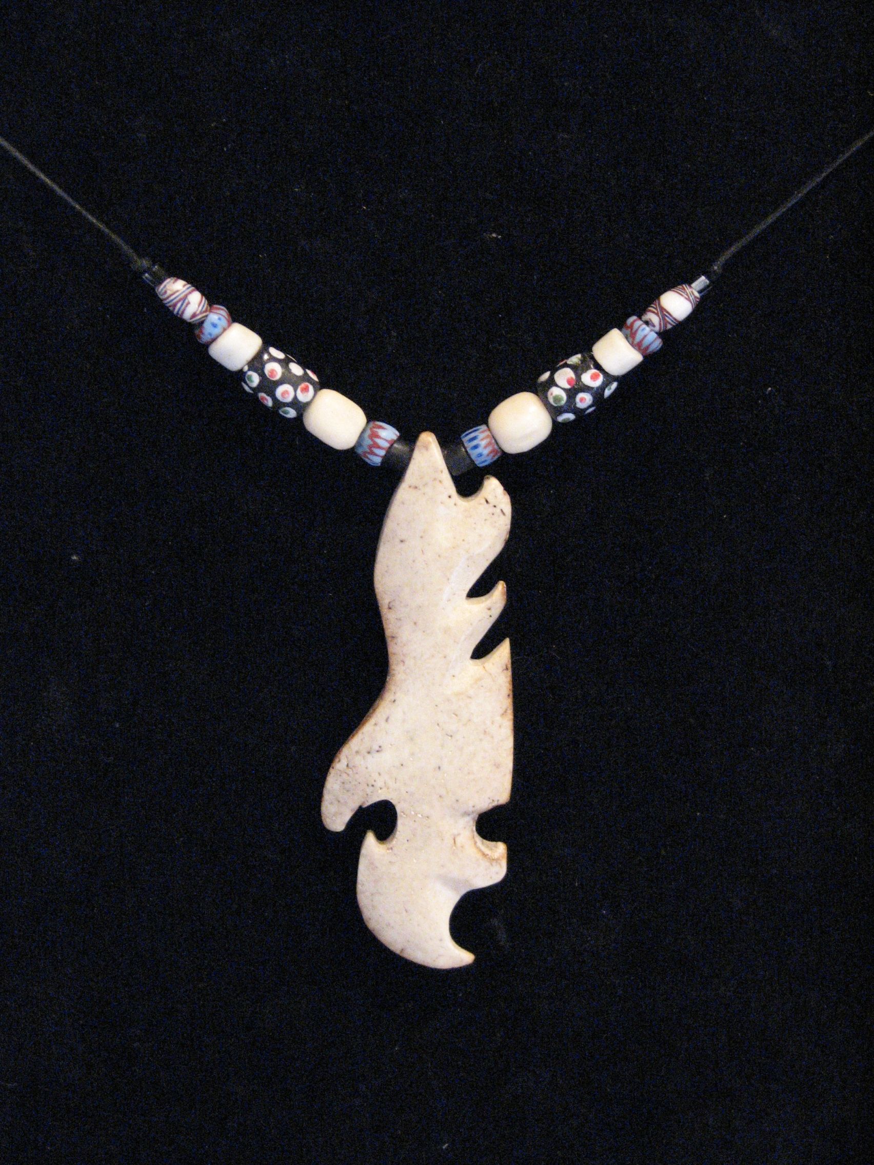 tribal necklaces, shaman, bone beads, Eagles, Alaskan Art